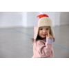 Wintermuts met teddy lila/roze/rood - Teddy winter hat heart rose smoke 